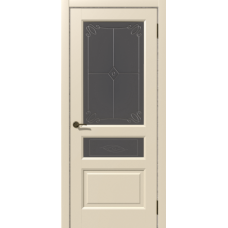 Дверь межкомнатная Дубрава Сибирь Симфония Софт ПИАНО ваниль, стекло графит